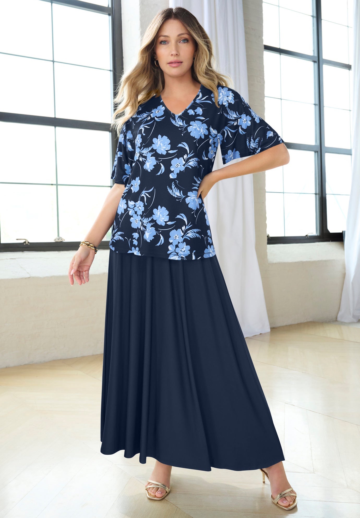 Flutter Sleeve Ultrasmooth&reg; Fabric Tee image number 0