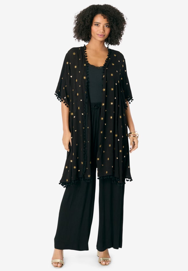 Crochet-Detailed Kimono image number 0