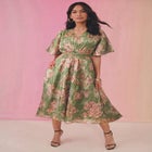 Striped Lurex Midi Dress image number null