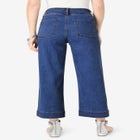 Plus Size Wide Leg Crop Jean image number null