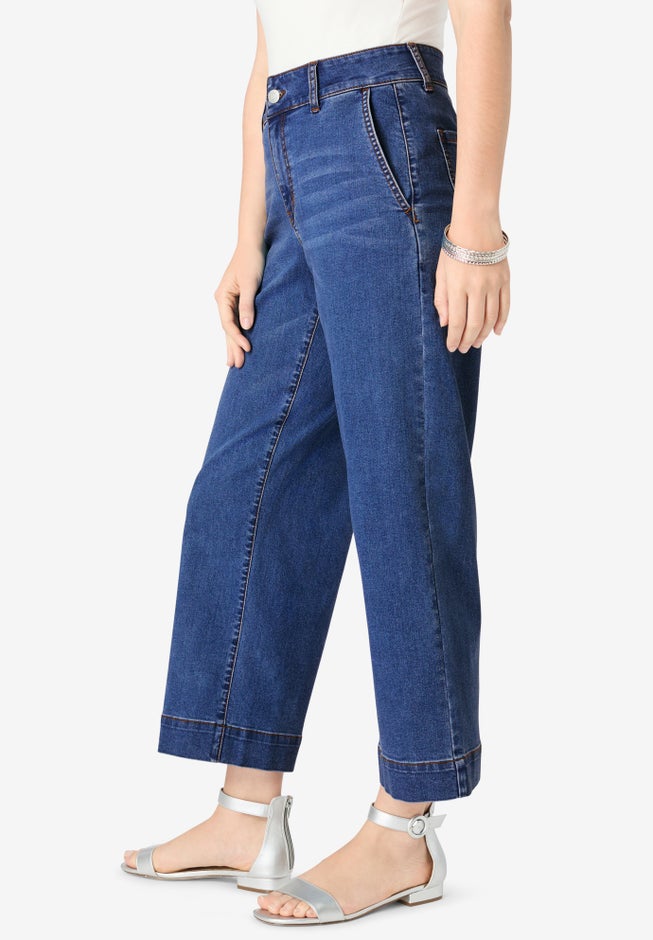 Wide Leg Crop Jean image number null