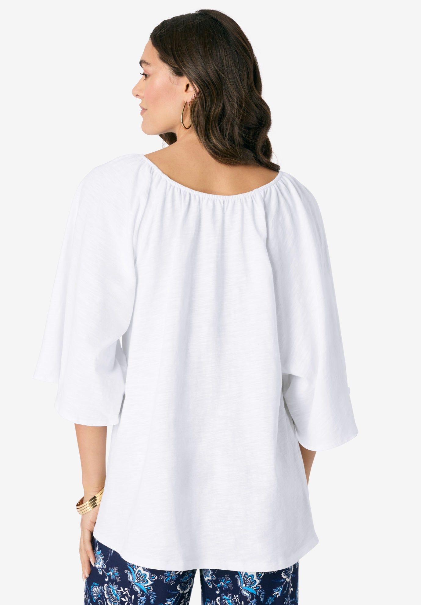 Notch Neck Textured Tee image number 1