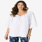 Notch Neck Textured Tee image number null