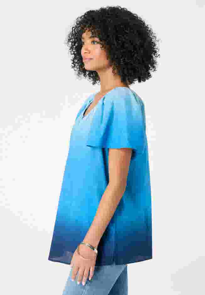 Embroidered Ruffle Blouse image number 2
