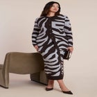  Intarsia Split Hem Cardigan image number null