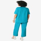 French Terry Cropped Pant Set image number null