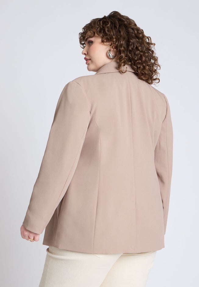The Fluid Crepe Longline Blazer image number 2