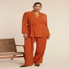 Tie Waist Soft Suiting Blazer image number null