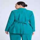 Tie Waist Soft Suiting Blazer image number null