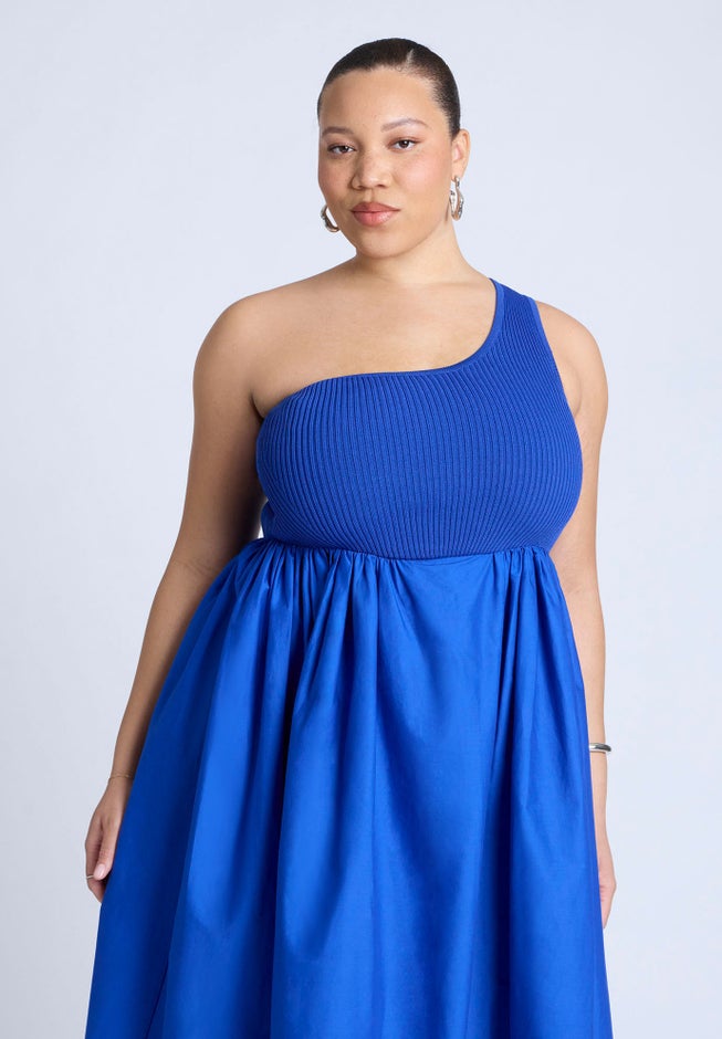 Sweater Bodice Poplin Dress image number 3