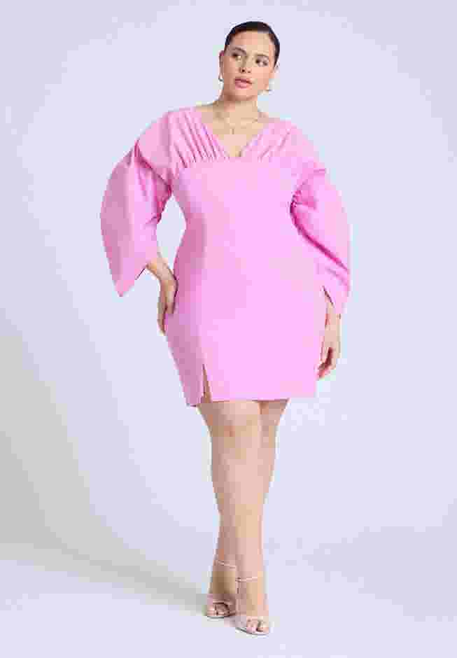 Dramatic Sleeve Poplin Mini Dress image number 1