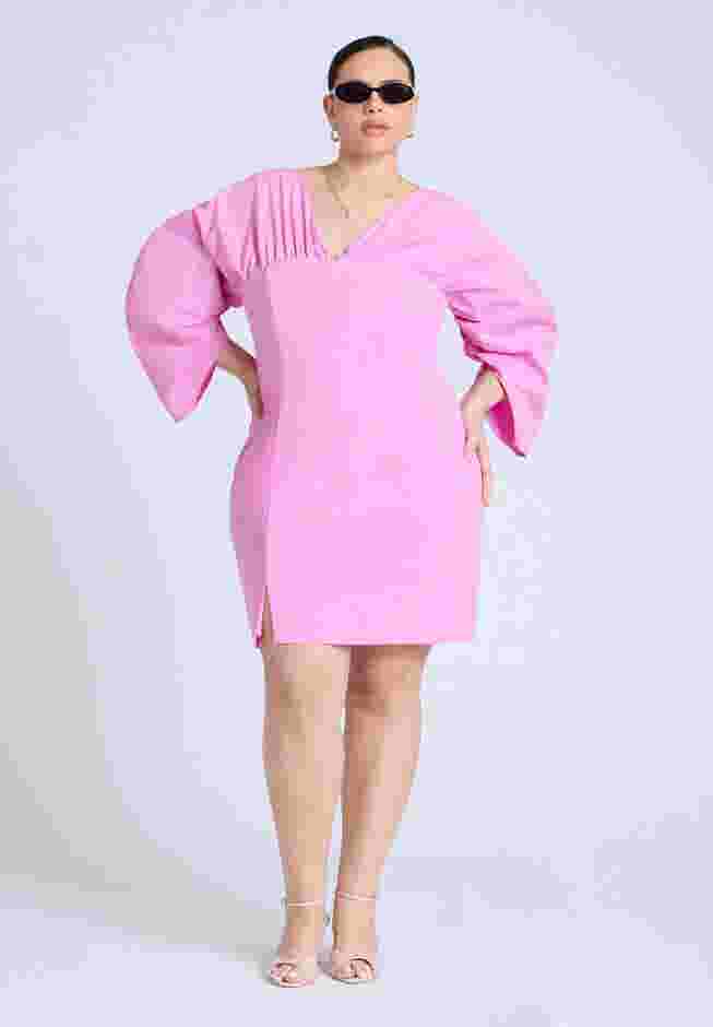 Dramatic Sleeve Poplin Mini Dress image number 4