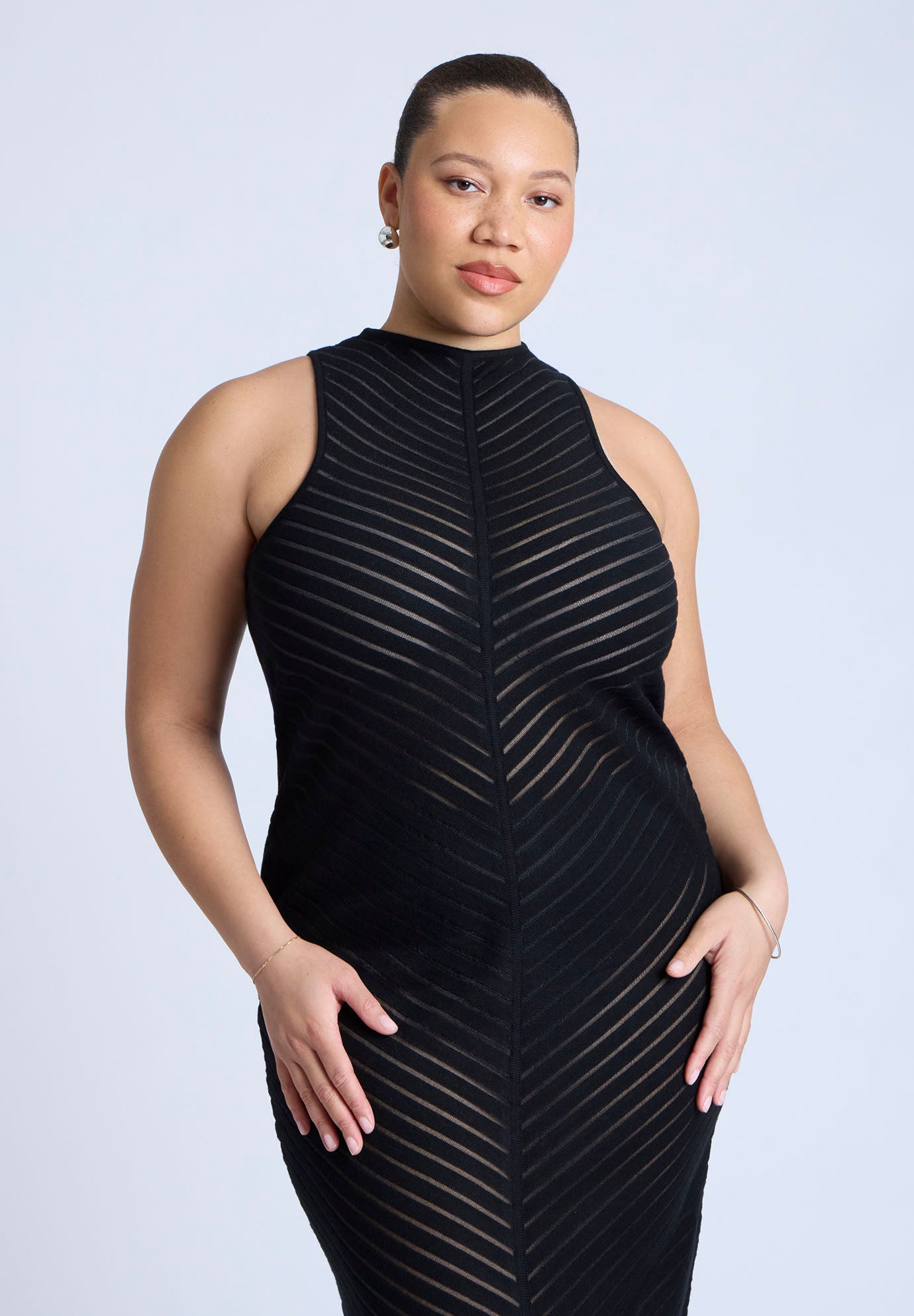 Cheveron Midi Dress image number 2