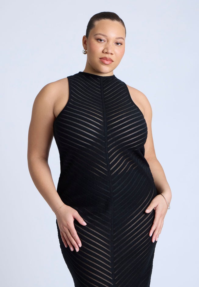 Cheveron Midi Dress image number 2