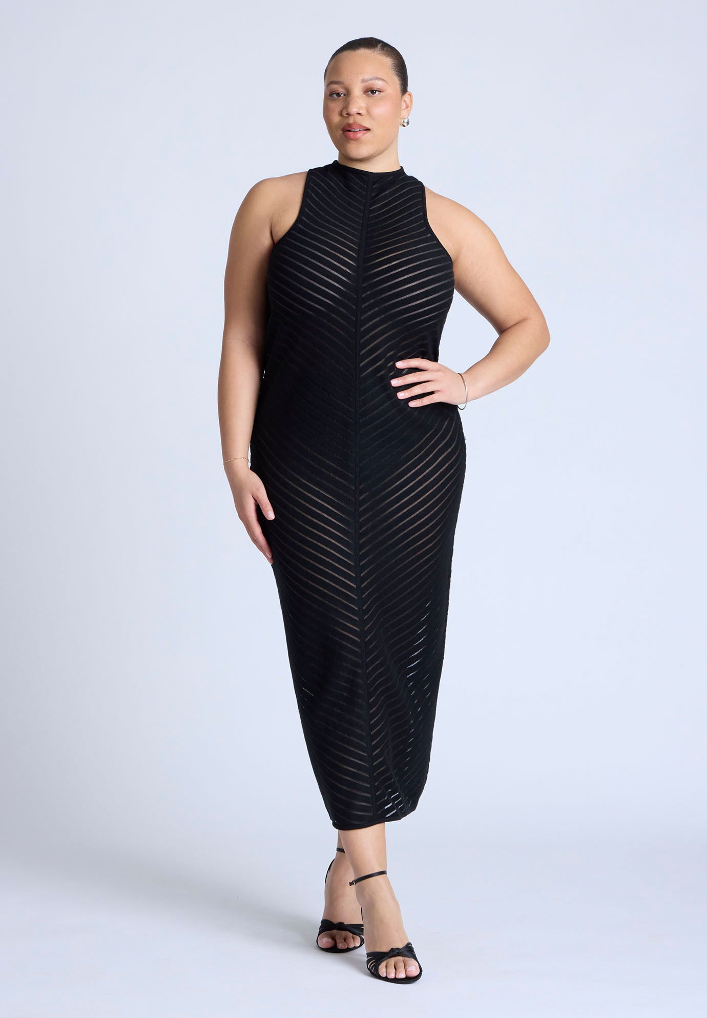 Cheveron Midi Dress image number 0