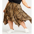 Pleated Print Skirt image number null