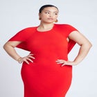 Cutout Back Midi Dress image number null