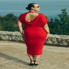 Cutout Back Midi Dress image number null