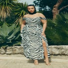 Printed Zebra Dress image number null