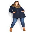 Faux Wool Long Coat image number null