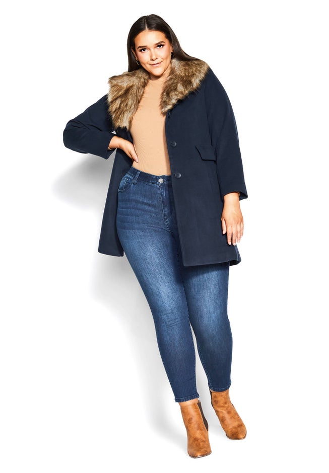 Faux Wool Long Coat image number 4