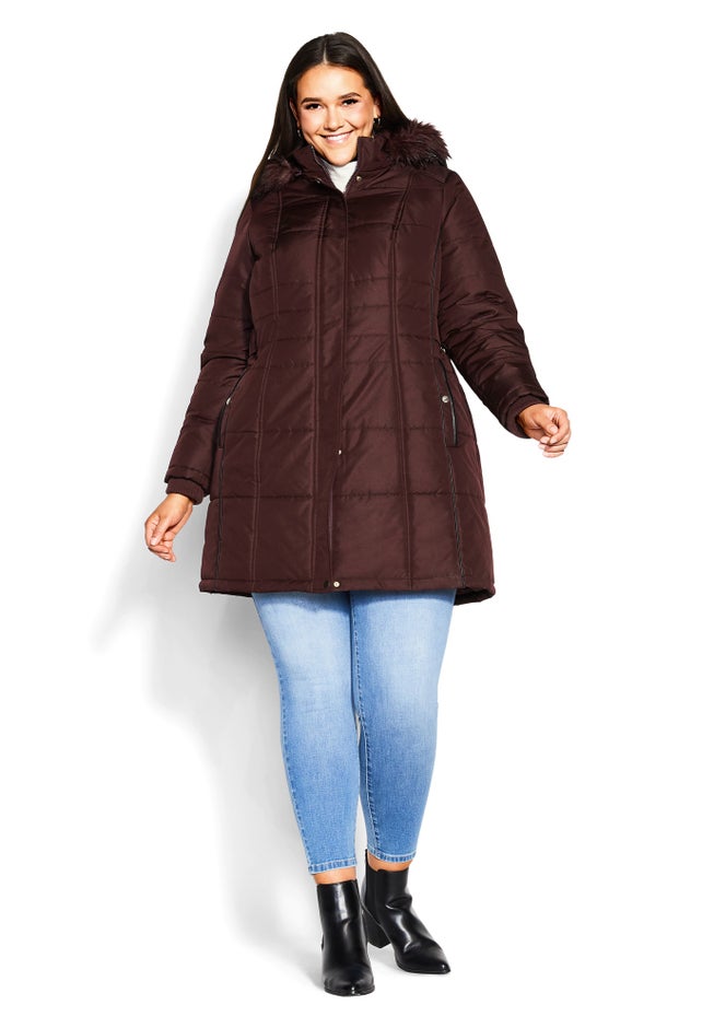Side Belt Puffer Coat image number null