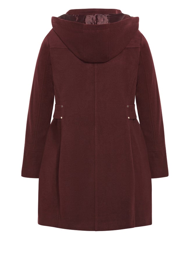 Faux Wool Plain Coat image number 5