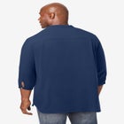 Gauze Mandarin Collar 3/4 Sleeve Shirt image number null