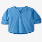 Gauze Mandarin Collar 3/4 Sleeve Shirt image number null