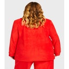 Plain Button Fleece Sleep Top image number null