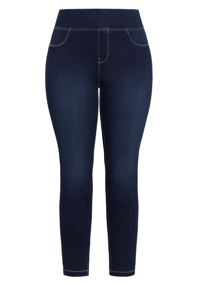 Butter Denim Pull-On High Rise Jean image number 2