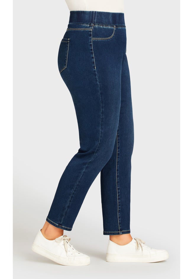 Butter Denim Pull-On High Rise Jean image number 3