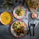 12-Pc. Brick Floral Melamine Dinnerware Set image number null