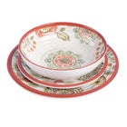 12-Pc. Brick Floral Melamine Dinnerware Set image number null