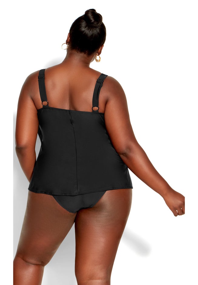 V Tiered Tankini Top image number 1
