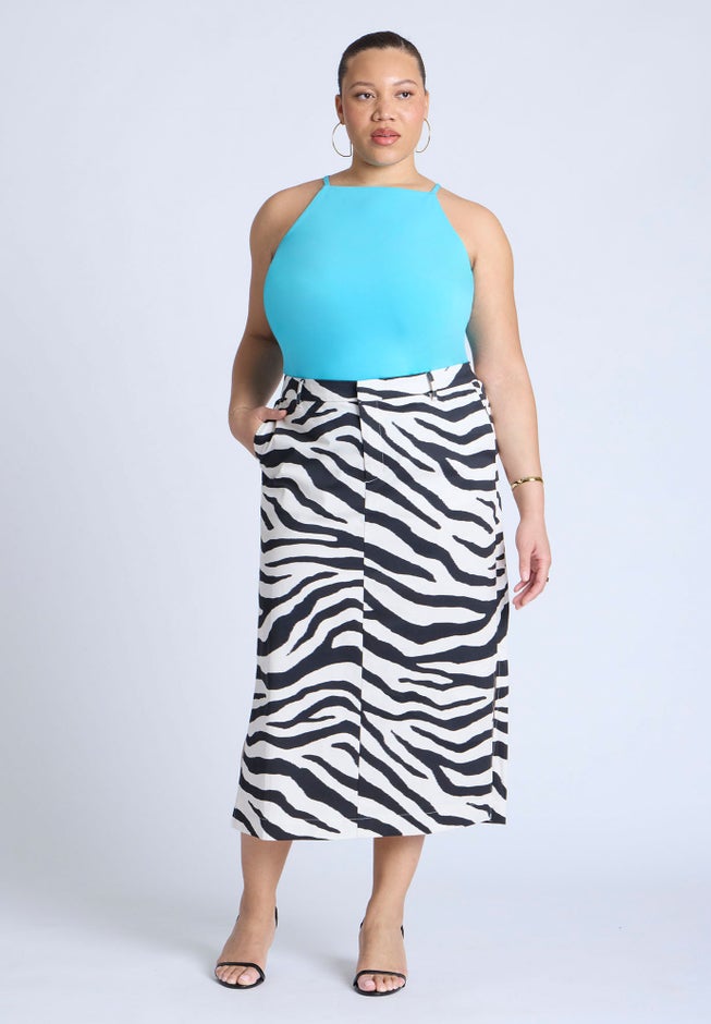 Printed Midi Skirt image number 1