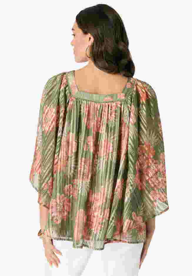 Square Neck Lurex Blouse image number 1