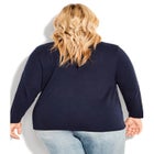 V-Neck Essential Long Sleeve Tee image number null