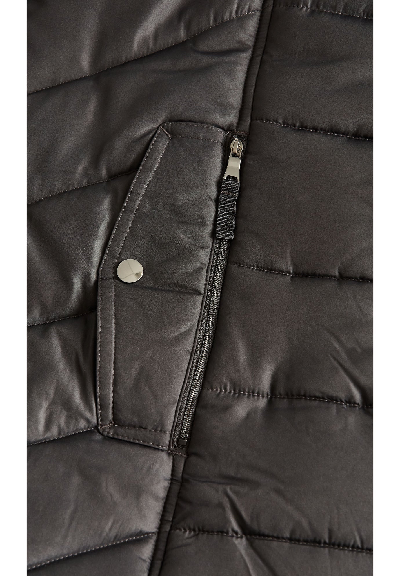 Chevron Faux Fur Hood Long Puffer Coat image number 6