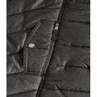 Chevron Faux Fur Hood Long Puffer Coat image number null