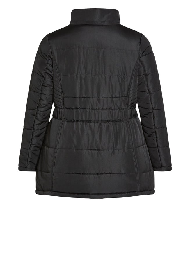 Belted Hood Puffer Coat image number 7