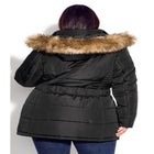 Belted Hood Puffer Coat image number null