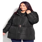 Belted Hood Puffer Coat image number null