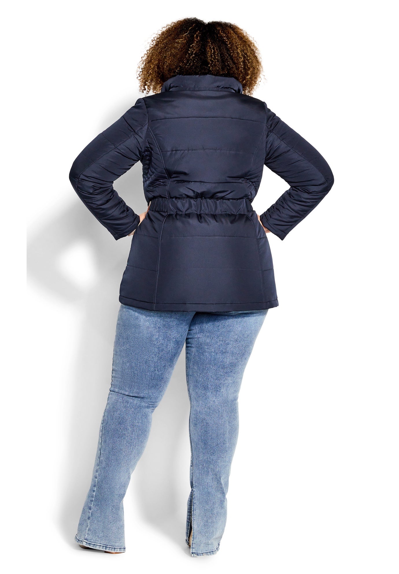 Belted Hood Puffer Coat image number 1