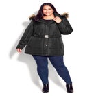 Belted Hood Puffer Coat image number null
