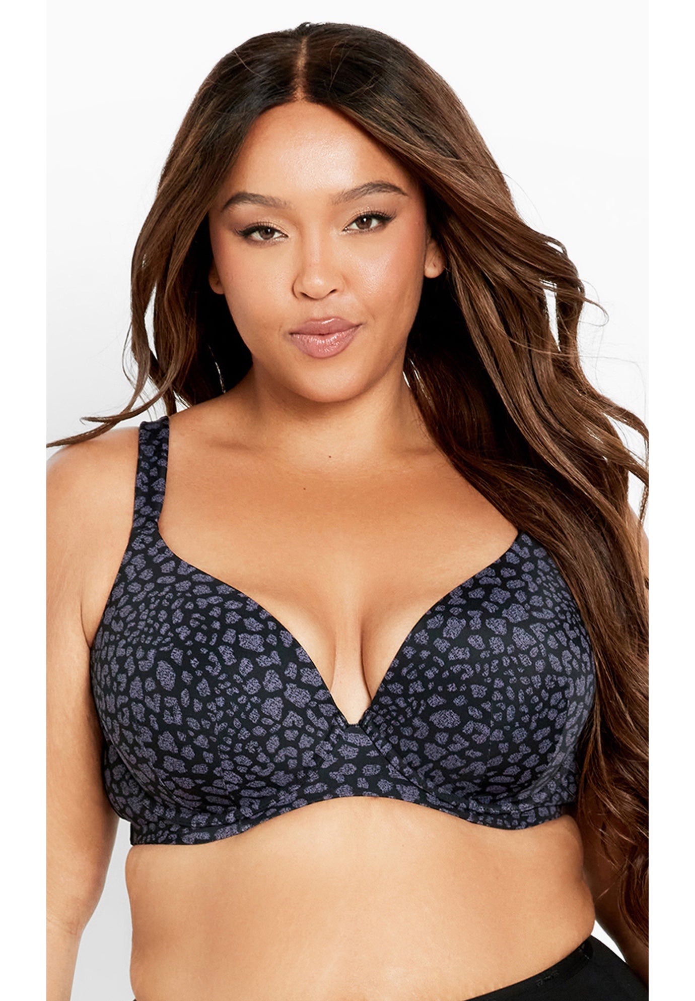Fashion Plunge Print Bra image number 0