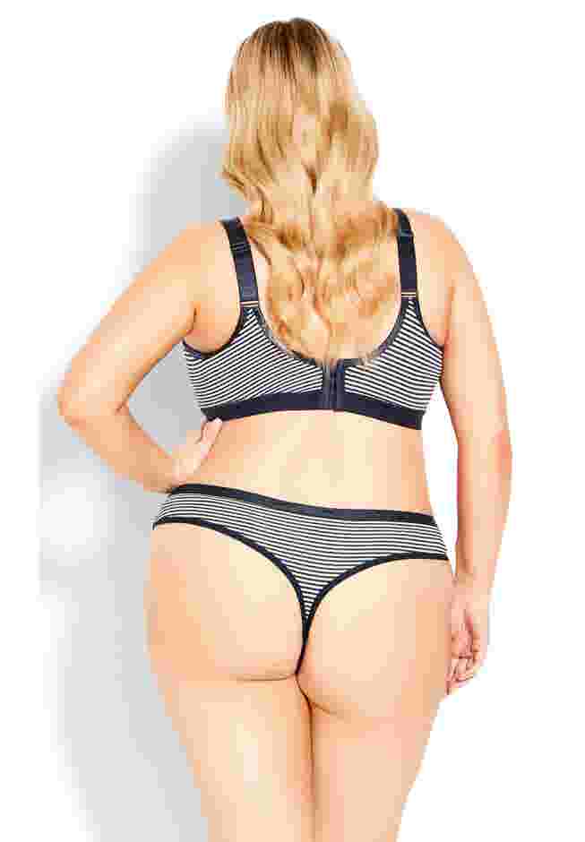 Cotton Stripe Thong image number 1