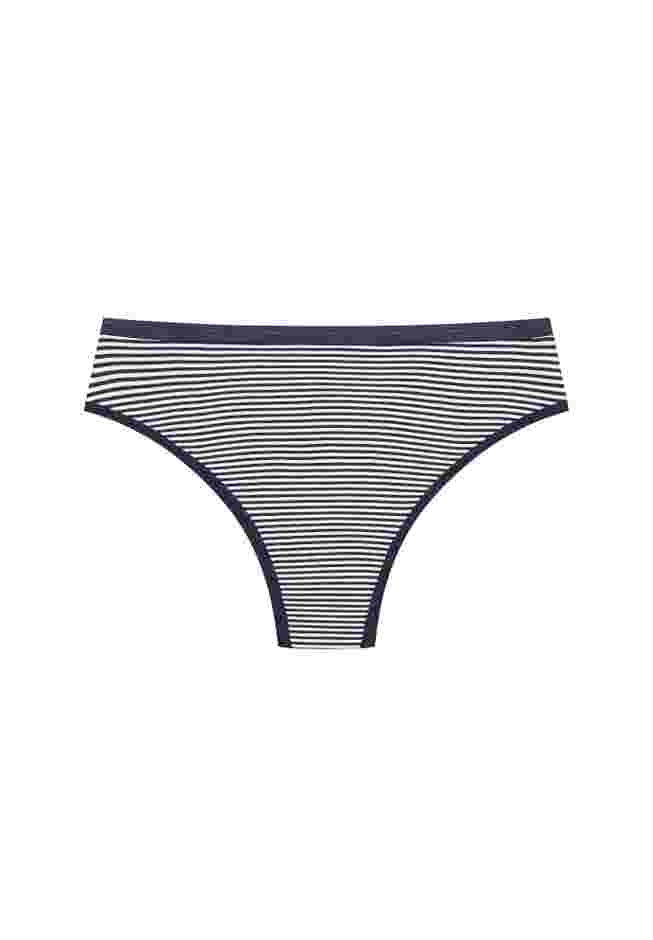 Cotton Stripe Thong image number 2