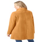 Fleece Swing Funnel-Neck Coat image number null