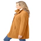 Fleece Swing Funnel-Neck Coat image number null